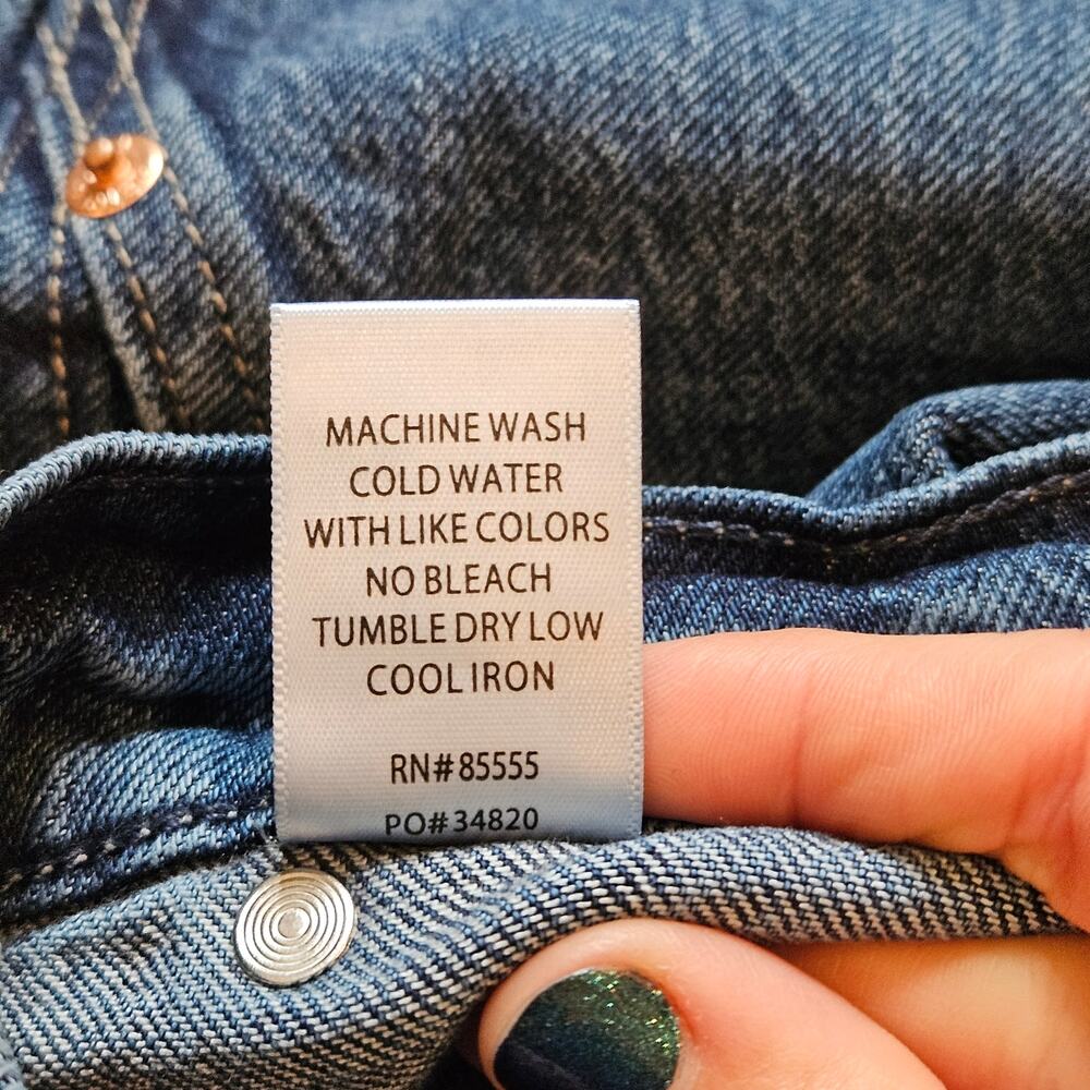 Pistola Barrel Leg Jeans Women 28 Blue High Rise Utility Denim Relaxed‎ Fit - Picture 12 of 12